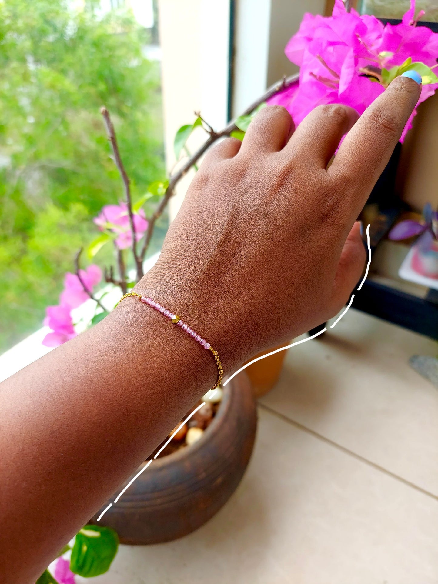 Amethyst Bar Bracelet