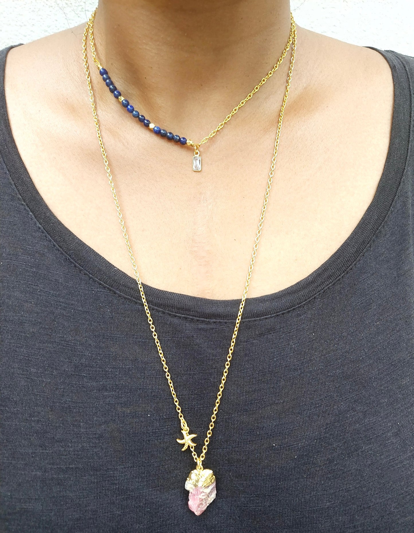 Rawness Pink Tourmaline Neckpiece