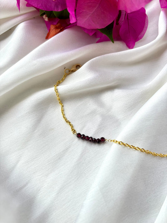 Seven stones Garnet Bracelet