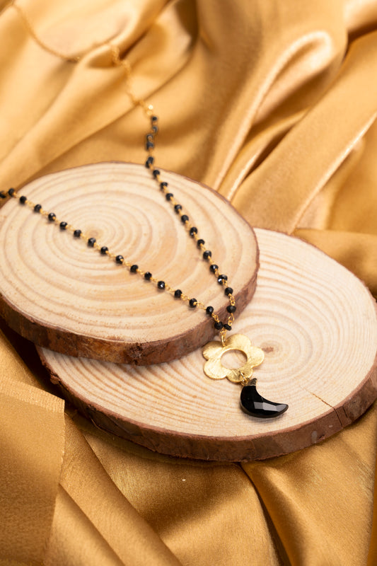 Black Onyx charm Neckpiece