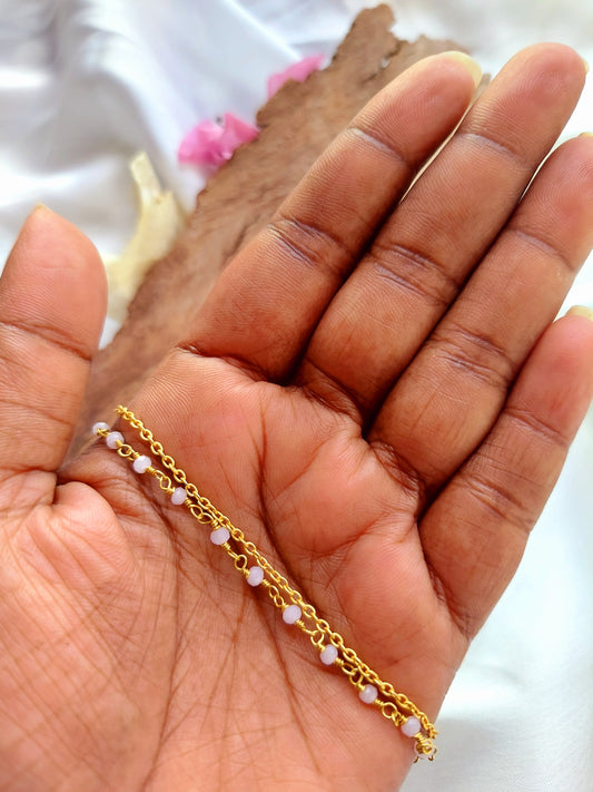 Rose Quartz self stacked