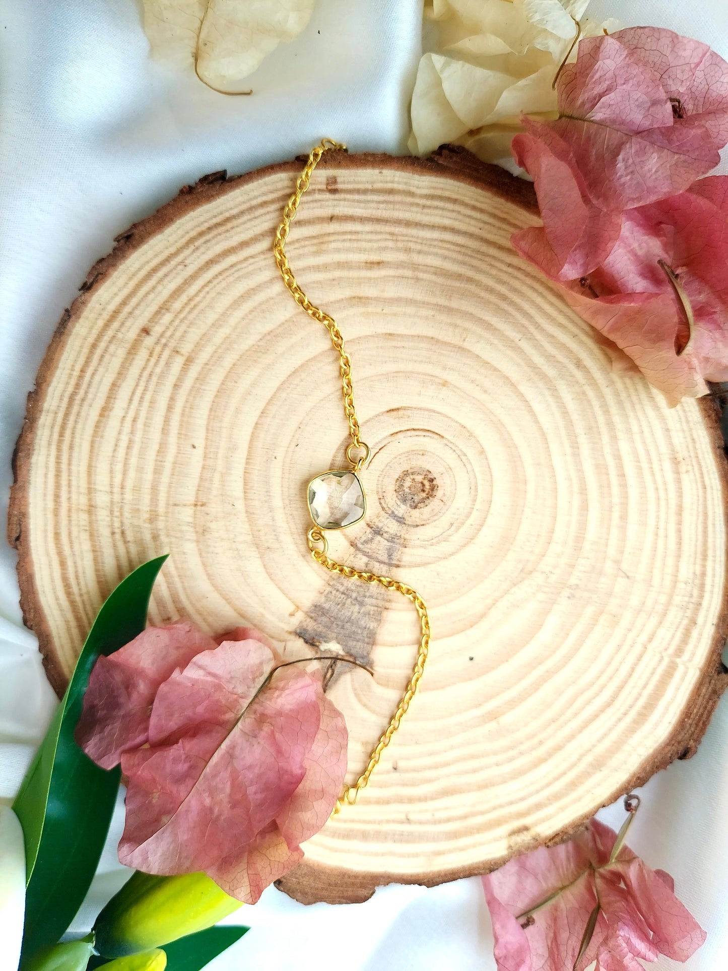 Better than diamond clear quartz bracelet