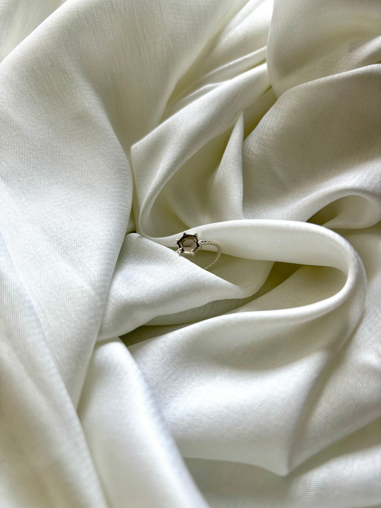 Hex-a-gon Smoky Quartz Ring