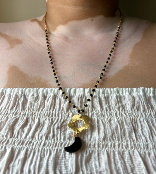 Black Onyx charm Neckpiece