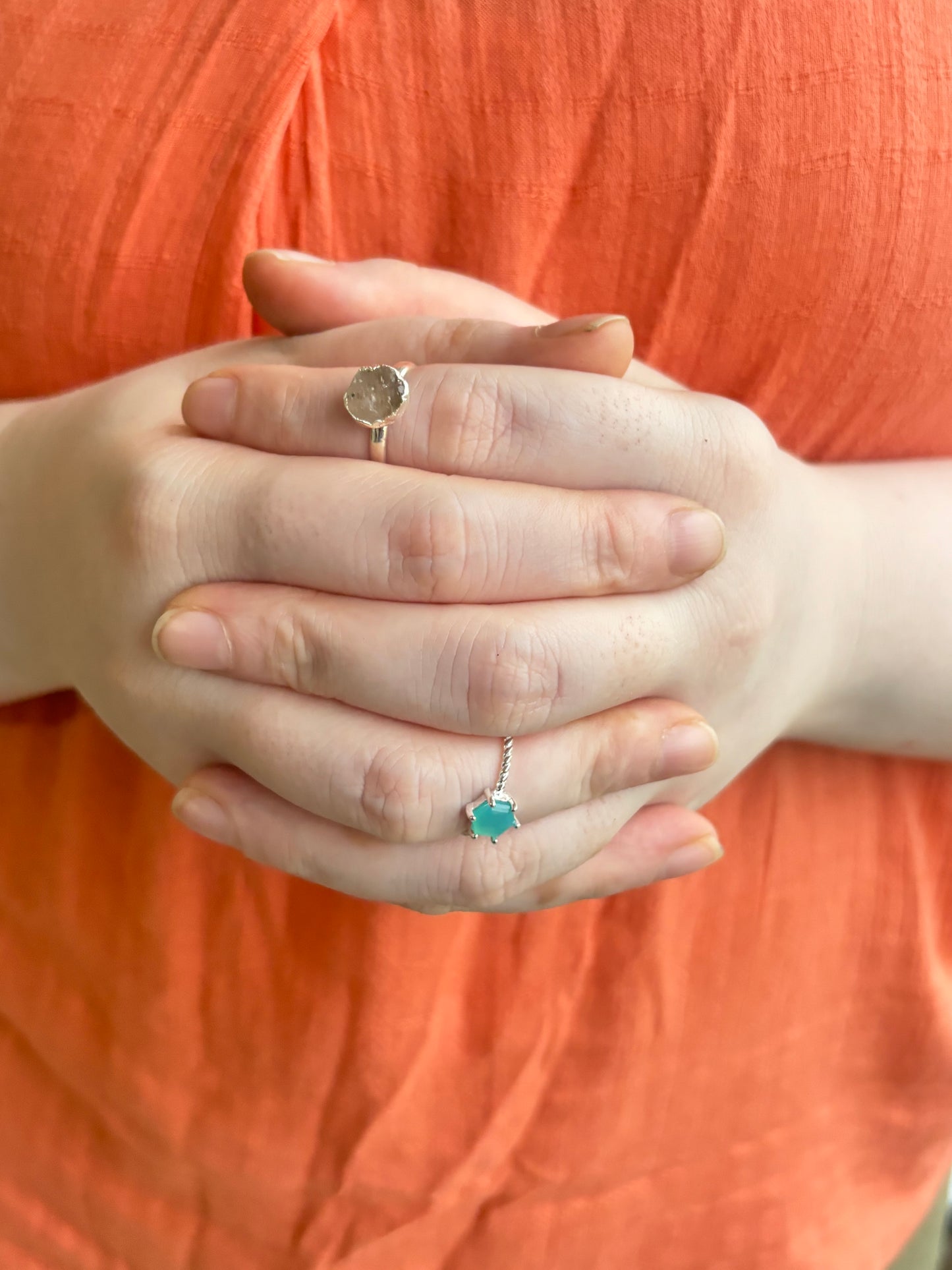 Amazonite Hex-a-gon Ring