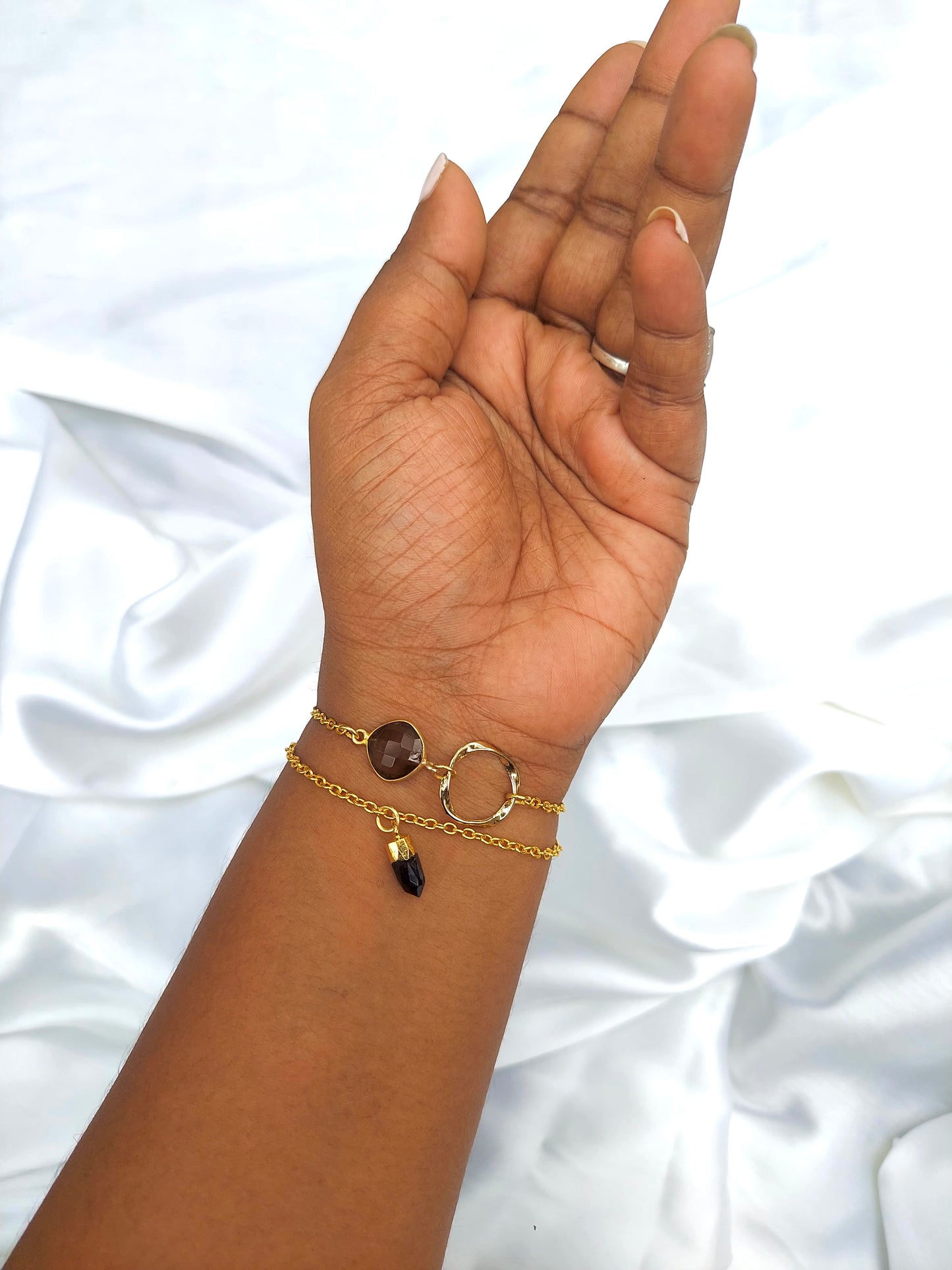 Black Onyx charm bracelet