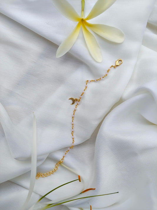 Rose Quartz de Luna Bracelet
